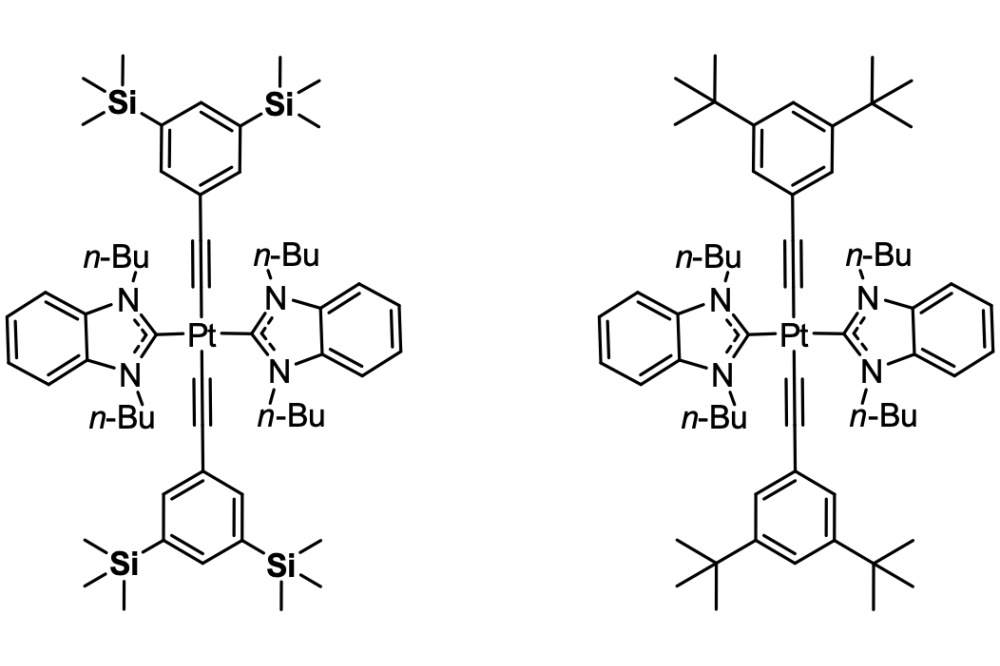 Schreiner_Peter_Controlling the Aggregation of Phosphorescent alkynyl-Pt-NHC Complexes via Silyl-DED Substitution_Figure2
