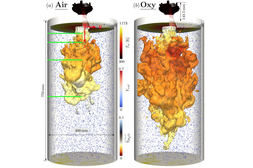 Xu Wen_Large-Eddy Simulation of Torrefied Biomass Combustion in Oxy-Fuel Atmosphere_Figure1