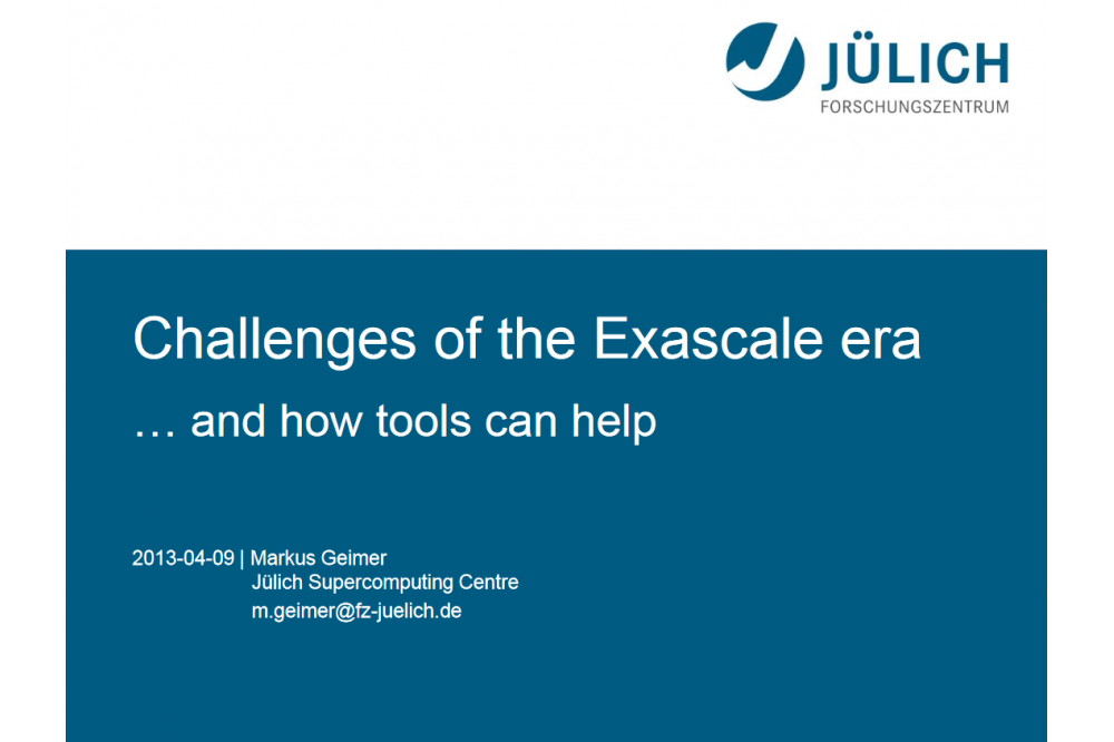 HiPerCH 1: Challenges of the Exascale Era