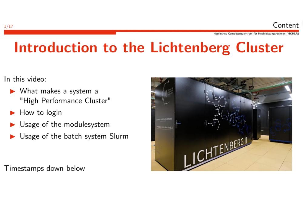 VIDEO Introduction Lichtenberg 2 Cluster