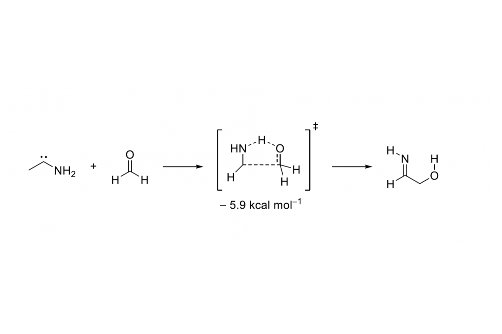Prebiotic formation of sugars and amino acids using aminomethylene