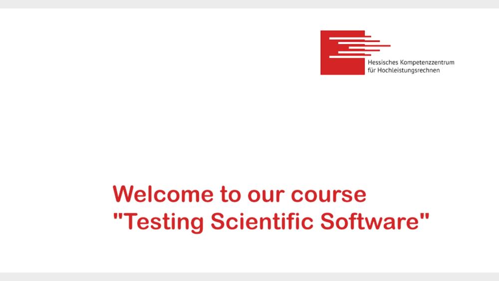 VIDEO Testing of Scientific software